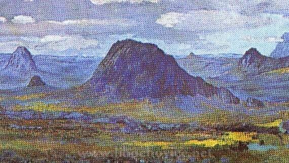 Hora Klapý na počátku günzu - J.Mikula (detail)