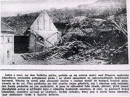 Zbořeniště z první katastrofy v roce 1898