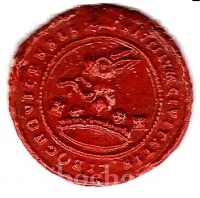 Pečeť města Libochovice z roku 1560
